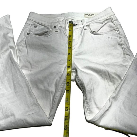 Rag & Bone Dre Cropped Jeans White Waist 25 - Picture 6 of 11